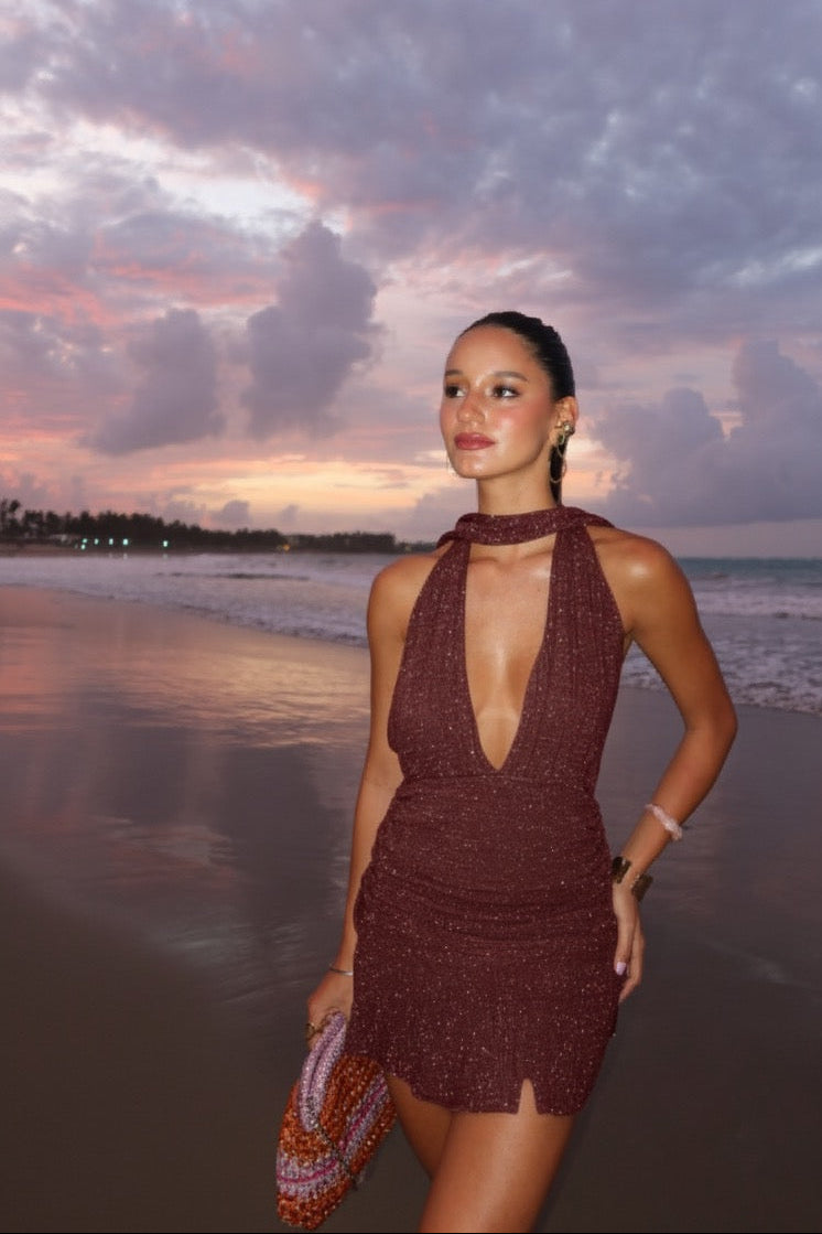 Vestido Kos SS26 - Tinto