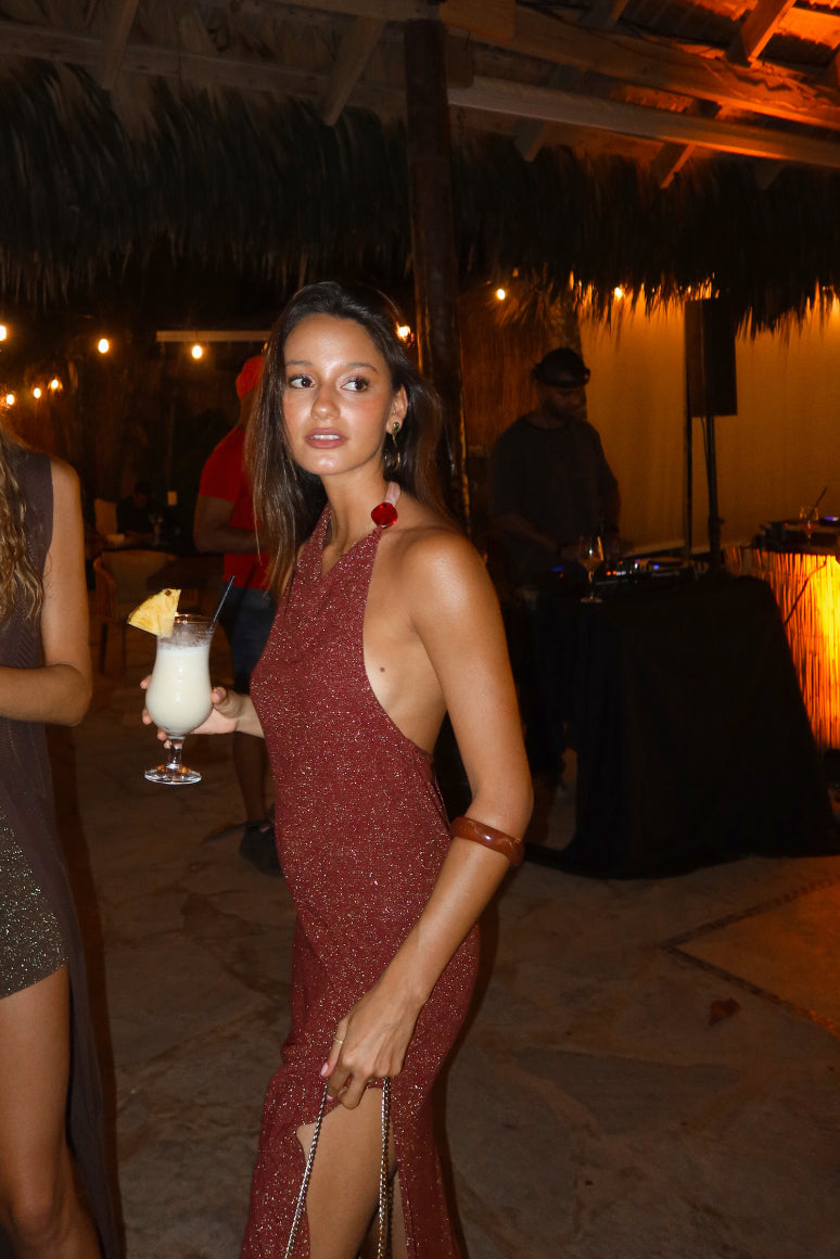 Vestido Portofino SS26 - Tinto