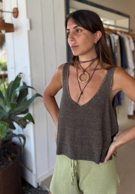 Blusa Siena SS26 - Espresso